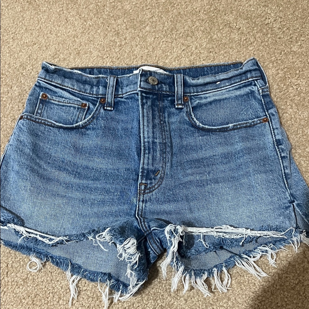 Abercrombie Denim Cutoff Shorts in Blue - Women